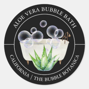 Aloe Vera Bubble étiquette de bain