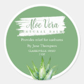 Aloë Vera Natural Balm Label (Voorkant)
