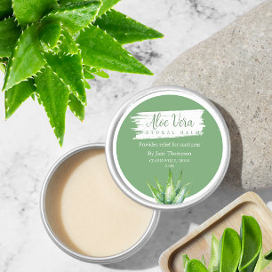 Aloë Vera Natural Balm Label