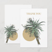 Aloe Vera Plante Carte de remerciements plat (Devant / Derrière)