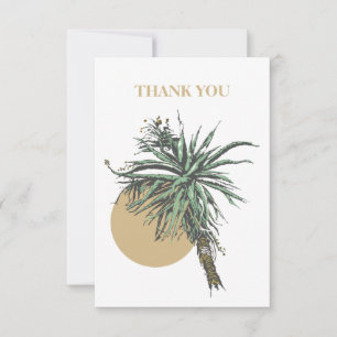 Aloe Vera Plante Carte de remerciements plat