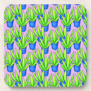 Aloe Vera Planten Patroon Bier Onderzetter