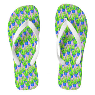 Aloë Vera Planten Patroon Teenslippers