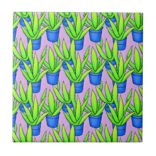 Aloe Vera Planten Patroon Tegeltje