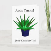 Aloe Vera Pun | Vriendschap Ik mis je Kaart (Voorkant)