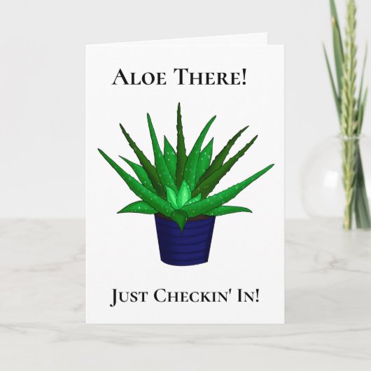 Aloe Vera Pun | Vriendschap Ik mis je Kaart (Voorkant)