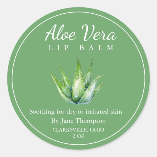 Aloe vera Salve / Étiquette balm (Devant)