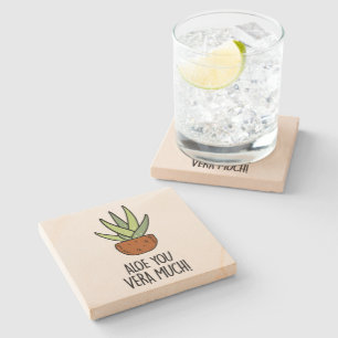 Aloe Vera Stenen Onderzetter