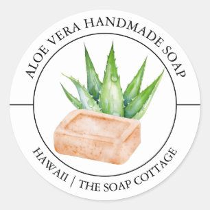 Aloë Vera Zeeplabel Ronde Sticker