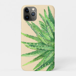 Aloe waterverf ontwerp op een fonecase. iPhone 11 pro hoesje
