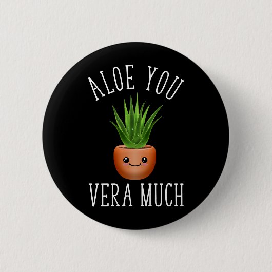 Aloe you Vera Veel Ronde Button 5,7 Cm (Voorkant)