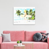 Aloha 01 canvas afdruk (Insitu (Woonkamer))