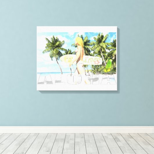 Aloha 01 canvas afdruk (Insitu (Houten vloer))