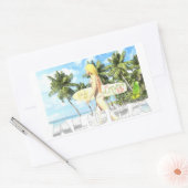 Aloha 01 rechthoekige sticker (Envelop)