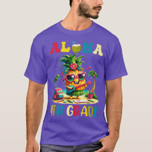 Aloha 4th Grade Pineapple Hawaii Terug naar School T-shirt