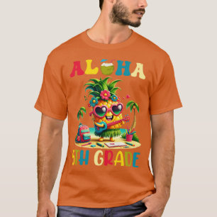 Aloha 5th Grade Pineapple Hawaii Terug naar School T-shirt