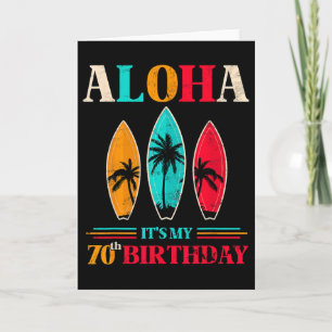 Aloha 70ste verjaardag Hawaii Tropisch strand surf Kaart