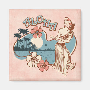 Aloha aimant de fille de danse polynésienne