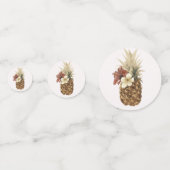 Aloha Ananas Bloem Botanisch Vintage Tropisch Confetti (Voorkanten)