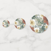 Aloha Ananas Bloem Botanisch Vintage Tropisch Confetti (Achterkanten)