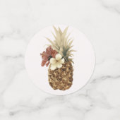 Aloha Ananas Bloem Botanisch Vintage Tropisch Confetti (Kleine voorkant)