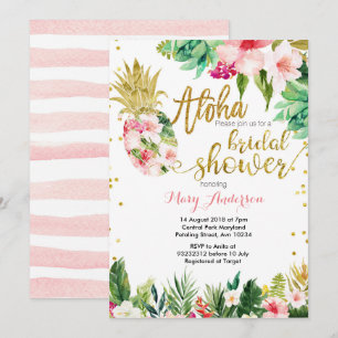 Aloha ananas Bridal Shower Kaart