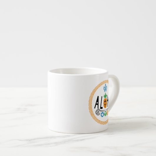 Aloha Ananas Design - Specialty Mok Espresso (Voorkant rechts)