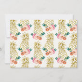 Aloha Ananas Floral Baby shower Invitation (Dos)