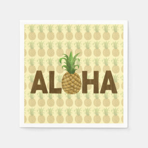 Aloha  ananas Hawaiian Hawaii Servetten