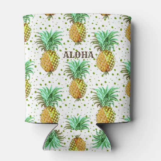 Aloha Ananas Patroon Blikjeskoeler (Achterkant)