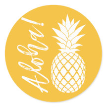 Aloha ananas strand bruiloft Luau | geel wit