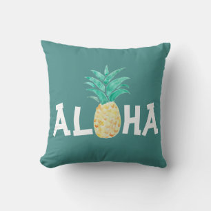 Aloha Ananas Waterverf Schilderij Kussen