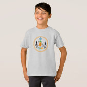 Aloha-ananasontwerp - Kinderen Basic T-Shirt (Voorkant volledig)