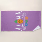 Aloha-ananassieontwerp — Beach Towel Strandlaken (Voorkant)