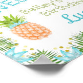 Aloha Anniversaire Affiche de bienvenue Luau Décor (Coin)