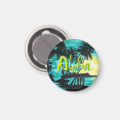 Aloha Aqua - Magnet de coucher de soleil (Recto/Verso)