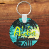 Aloha Aqua Sunset Sleutelhanger (Voorkant)