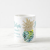 Aloha Aquarelle Aiguille tropicale ananas Mug (Centre)