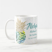 Aloha Aquarelle Aiguille tropicale ananas Mug (Gauche)