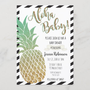 Aloha Baby! ananas Baby shower uitnodiging