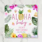 Aloha Baby Ananas & Pacifiers Baby shower Luau Bedankjes Labels (Voorkant)