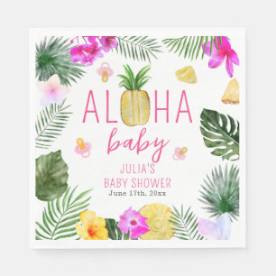 Aloha Baby Ananas & Pacifiers Baby shower Luau Servet