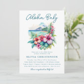 Aloha Baby Baby shower tropical Invitation (Debout devant)