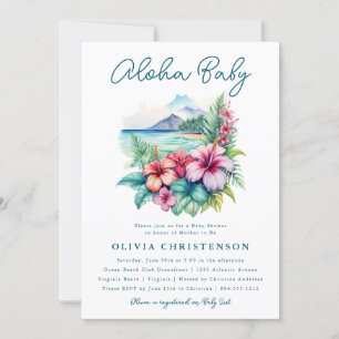 Aloha Baby Baby shower tropical Invitation