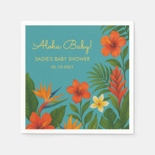 Aloha Baby! Chic Tropische Baby Shower Servet