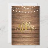 Aloha Baby shower ananas fille garçon Invitation b (Dos)