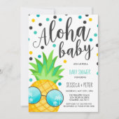 Aloha Baby shower Invitation Baby shower ananas (Devant)