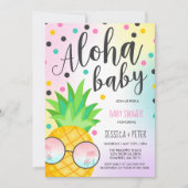 Aloha Baby shower Invitation Baby shower ananas (Devant)