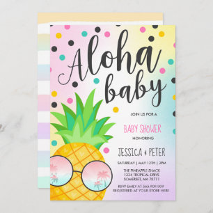 Aloha Baby shower Invitation Baby shower d'ananas