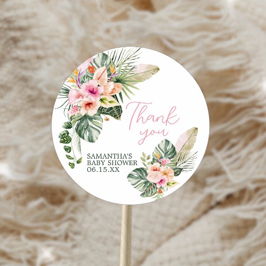 Aloha-Baby shower Ronde Sticker